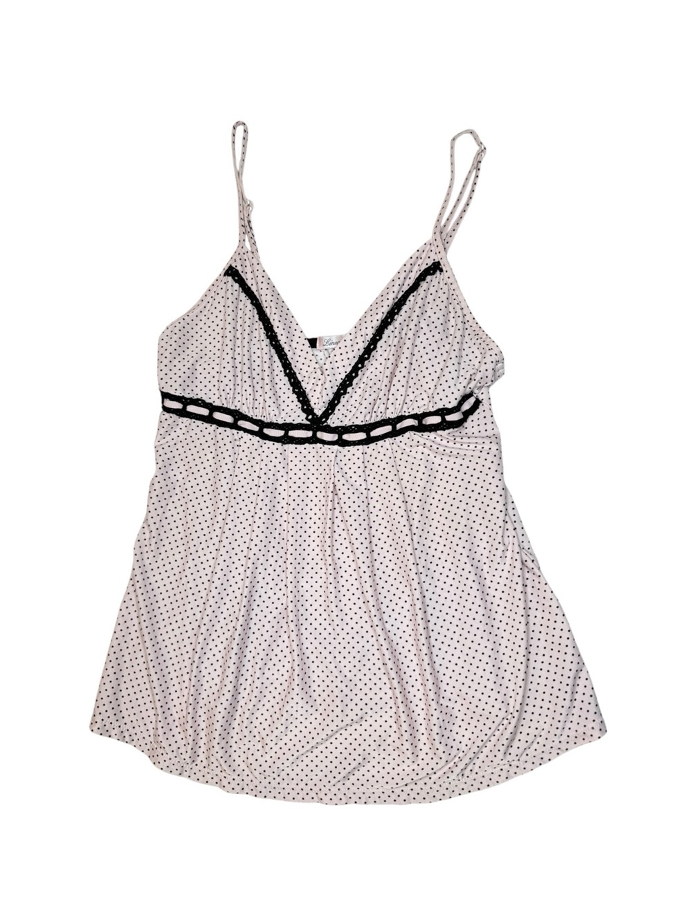 Pink Lace Polka Dot Y2K Sleepwear Size Small